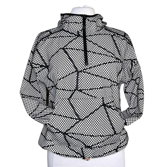 BEYOND Yoga Rare 1/4 Zip Stretch  Windbreaker Hoody Mesh Webbing Overlay - Picture 1 of 7
